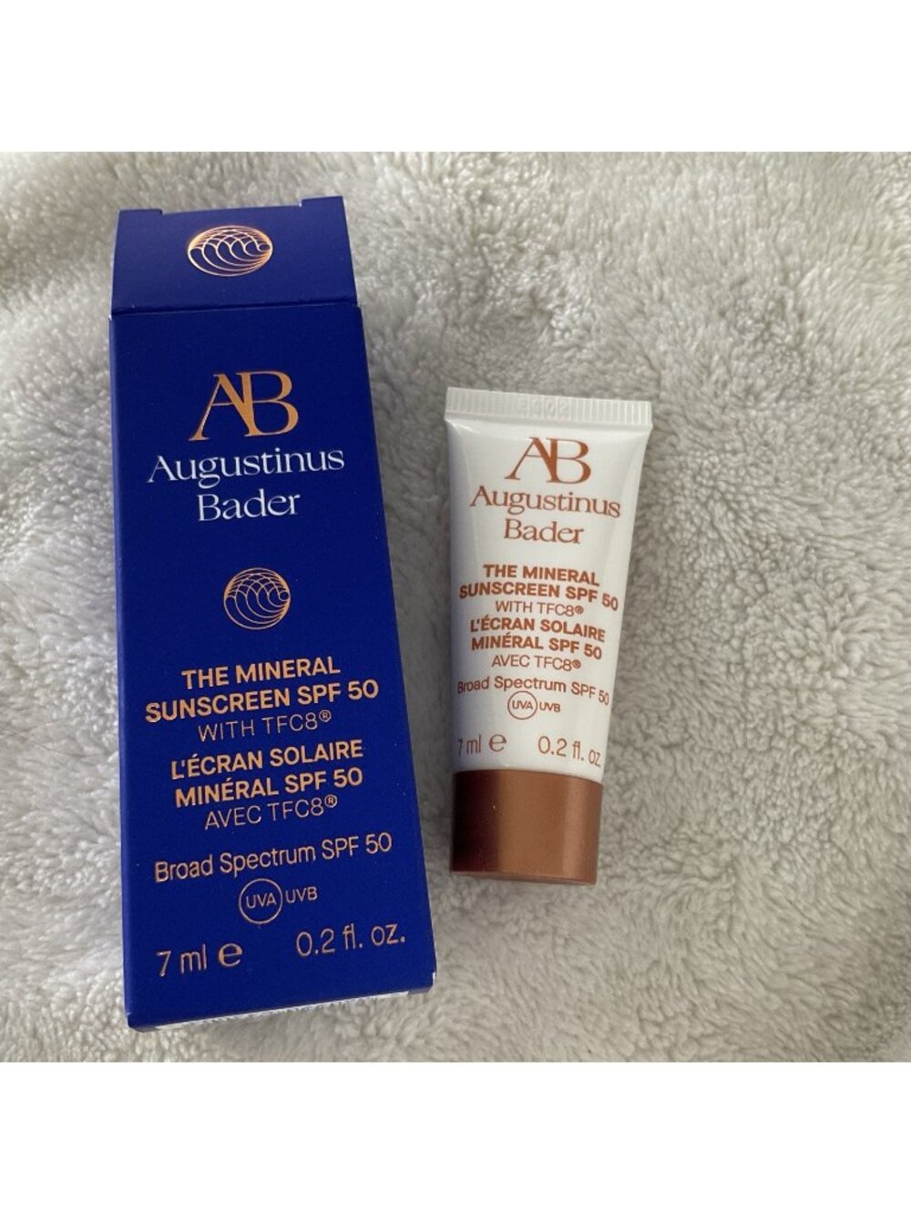 Augustinus Bader The Mineral Sunscreen SPF50 Deluxe Sample 0.2 oz 7ml EXP 6/27